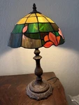 Vintage 1950 20 Floral Stained Glass Underwriters Laboratories Lamp Works. Fixed Price $180.00.