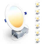 Pack Inch Recessed Ceiling Light, Dimmable, 2700K-5000K 5CCT, 1600LM 15W .... Fixed Price $88.89.