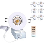 Recessed Lighting 3 Inch Gimbal Downlight 5 Cct Dimmable 8W White 6 Pack Popanu. Fixed Price $124.99.