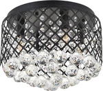 Elegant Lighting LD5010F13 Tully 14"W Flush Mount Drum - Black. Fixed Price $156.00.