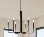 Xinbei Lighting Lights Chandelier / Pendant 25"W 42"H Black # XB-C1213-6-MBK. Fixed Price $35.44.