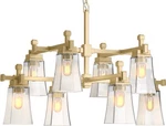 Kohler Lighting 31759-CH08 Riff 33"W Chandelier Brushed Moderne Brass. Fixed Price $1845.65.