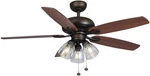 Hampton Bay Rockport 52 Oil Rubbed Bronze Ceiling Fan With Led Light. Fixed Price $65.96.