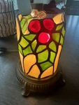 Underwriters Laboratories Portable Brass Stain Glass Tiffany Stile Lamp Vtg. Fixed Price $30.00.