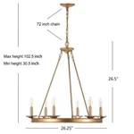 Safavieh Joris 6LT Chandelier, Reduced Price 2172704311 CHA4015B. Fixed Price $197.00.