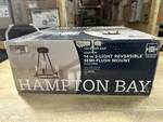 Hampton Bay Stratton 14 3-LIGHT Black Semi-flush Mount **has Some Scratches**. Fixed Price $30.00.