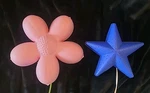 2 Ikea Wall Lamp Night Lights Smila Blomma Pink Flower & Star (B1-CL). Fixed Price $54.99.