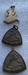 3 Arthur Murray Pendants Award. Fixed Price $12.00.