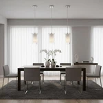 Stylish 3-LIGHT Glass Pendant Fixture, Adjustable Height, Brushed Nickel Finish. Fixed Price $35.00.