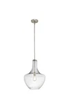 Kichler Lighting 42046NICS Everly Pendant. Brushed Nickel W/clear Seedy Glass. Fixed Price $116.99.
