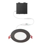 4 In. Led Ultraslim Canless Recessed Light, Adjustable Cct, Oil Rubbed Bronze. Fixed Price $15.99.