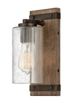 Hinkley Sawyer 5940SQ Single Light Vanity Bath Fixture, Rustic Wall Sco.... Fixed Price $328.25.