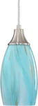 Handmade Mini Glass Pendant Light 1-PACK With Blue Marble Art Oval 9.72". Fixed Price $52.00.