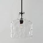 Capital Lighting Crawford 11 3/4" Black And Dimpled Glass Pendant. Fixed Price $238.00.