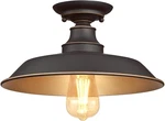 6370300 Iron Hill 12-INCH, One-light Indoor Semi Flush Mount Ceiling Light, Oil. Fixed Price $69.99.