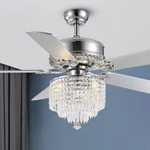 Crossio Crystal Ceiling Fan With Lights Modern Chandelier Remote Chr.... Fixed Price $338.59.