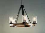 Kichler Barrington 5-LIGHT Farmhouse Rustic Metal Glass Chandelier. Fixed Price $130.00.