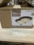 12.75 In. 2-LIGHT Bronze Flush Mount Ceiling W/tea-stained Glass (2-PACK). Fixed Price $25.99.