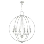 Livex Arabella Light Globe Pendant Chandelier, Nk/crystals 40916-91. Fixed Price $599.96.
