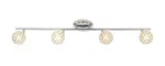Hampton BAY-4-LIGHT Chrome Fixed Track Kit Crystal Ball 1002432752. Fixed Price $34.00.