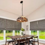 Tiffany Pendant Fixtures 2-LIGHTS Hanging Lamp Stained Glass Chandelier. Fixed Price $158.66.