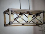 Lnc Farmhouse Dining Room Chandelier 4-LIGHT Brown Wood Kitchen Island Pendant. Fixed Price $139.95.