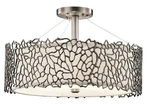 Kichler 43346CLP Silver Coral 3-LIGHT Pendant Convertible Semi-flush In Pewter. Fixed Price $709.99.