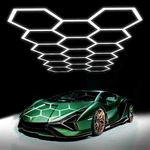 Cezelux Hexagon Garage Lights 68 Pack 17 Honeycomb Led 6500K. Fixed Price $319.43.