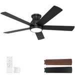 Pochfan 52 Inch Black Ceiling With Light Remote DY1185-5B. Fixed Price $179.99.