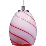 ET2 Lighting EP96026-107SN Red & White Swirl 1-LIGHT Rapidjack Pendant New. Fixed Price $49.91.
