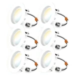 Sunco Pack 4 Inch Led Recessed Lights, 11W 660LM Retrofit Downlight, 5CCT 2.... Fixed Price $55.76.