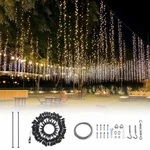 Apluschoice Commercial Led Event Curtain Lights With 10FT Poles 40FT Cable IP44. Fixed Price $499.90.
