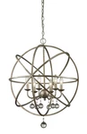 Acadia 6-LIGHT Pendant In Antique Silver. Fixed Price $572.00.