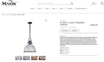 Pendant Maxim Lighting Hi-bay 1-LIGHT Bronze & Glass -25004CLBZ 18.5" Wide. Fixed Price $65.59.