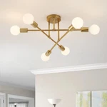 Yxth Semi Flush Mount Ceiling Fixture, 6 Lights Modern Sputnik Chandeli.... Fixed Price $29.86.