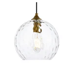 Living District LD2282BR Cashel Single Light 10" Wide Mini Pendant, Brass Finish. Fixed Price $57.95.