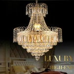 20" K9 Crystal Chandelier Rain Drop Empire Gold Ceiling Fixture Pendant Lamps. Fixed Price $174.99.