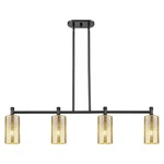 Innovations Crown Point 4LT 7" Stem Island Light, Bl/merc 434-4I-BK-G434-7ME. Fixed Price $681.12.