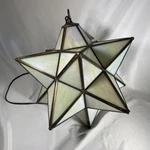 Meyda Lighting 18'W Moravian Star Beige Iridescent Pendant. Fixed Price $349.97.