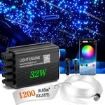 32W Rgbw Fiber Optic Star Ceiling Kit Led Meteor Twinkle Light 1200PCS 4M. Fixed Price $125.99.