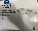 13 In. 2-LIGHT Brushed Nickel Flush Mount (2-PACK) (EFG8012A-BN) 701-704 New. Fixed Price $21.00.