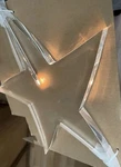 Nib Ikea Glansa 11" Hanging Clear Glass Acrylic Star Indoor Light Lamp Pendant. Fixed Price $50.00.