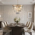 20" French Gold Crystal Chandelier 3-TIER Pendant Light Elegant Ceiling Fixture. Fixed Price $93.99.