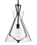 Quorum International 8426 13"W Pendant - Noir / Stone Seeded Glass. Fixed Price $419.00.