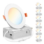 Parmida (6 Pack) 4 Inch Dimmable 5CCT Ultra-thin Led Recessed Ceiling Light W.... Fixed Price $59.63.