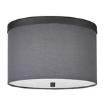 Dainolite FRD-122FH Frederica Light 12"W Flush Mount Drum Grey / Matte Black. Fixed Price $108.00.