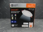 Commercial Electric 4 In. Led Round Smart Rbg+ White Canless Recessed Light. Fixed Price $15.99.
