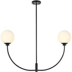 Living District Nyomi 21" 2LIGHT Metal/glass Chandelier. Fixed Price $50.84.