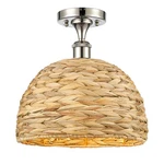 Innovations Lighting 516-1C-13-12 Woven Rattan Semi-flush Polished. Fixed Price $195.36.