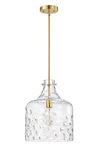Warehouse Of Tiffany Daelan 12 In. 1-LIGHT Indoor Brass Finish Pendant. Fixed Price $50.00.